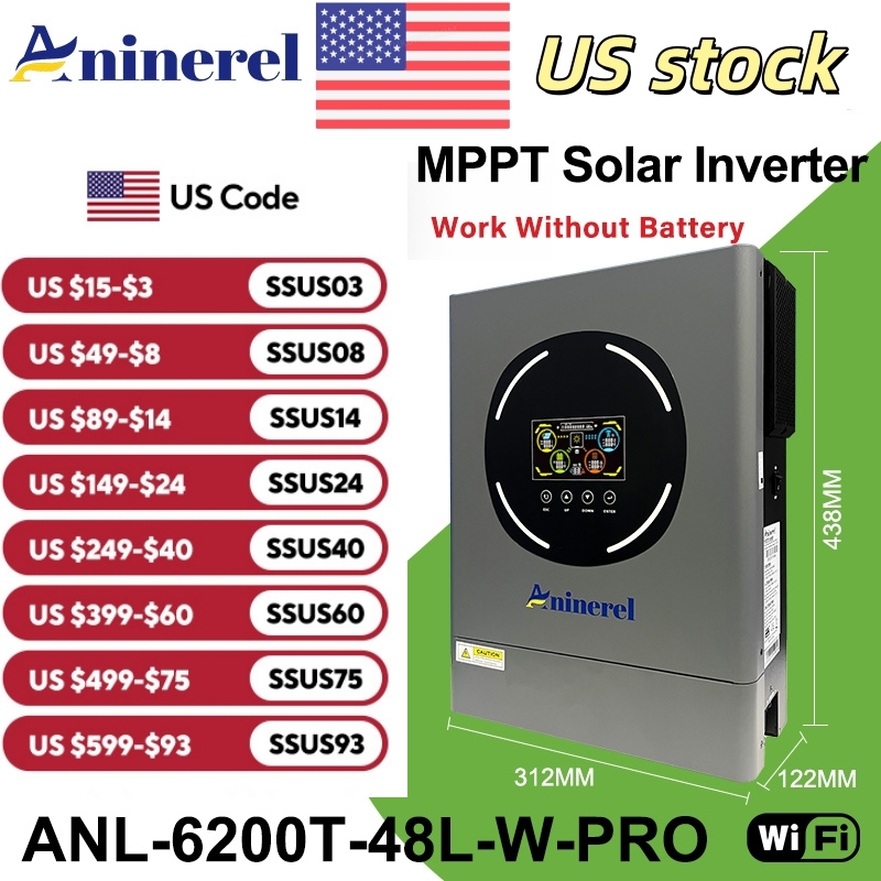 Aninerel 6.2KW 48V Hybrid Sola - Drone Solar Charger reseña y precio