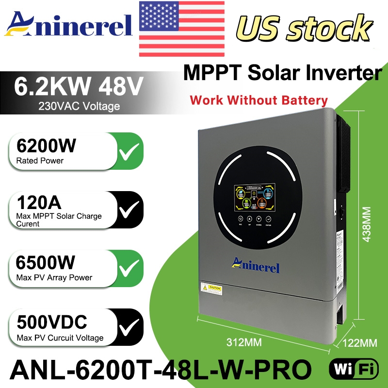 Aninerel 6.2KW 48V Hybrid Sola - Drone Solar Charger reseña y precio