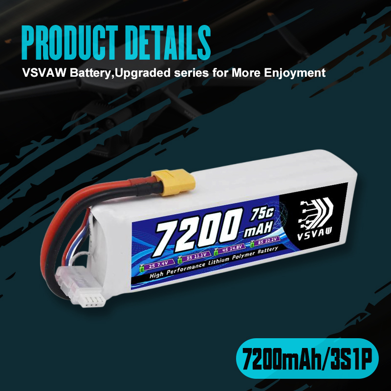 VSVAW 3S Lipo Battery 11.1V 72 - Drone Battery Adapter reseña y precio