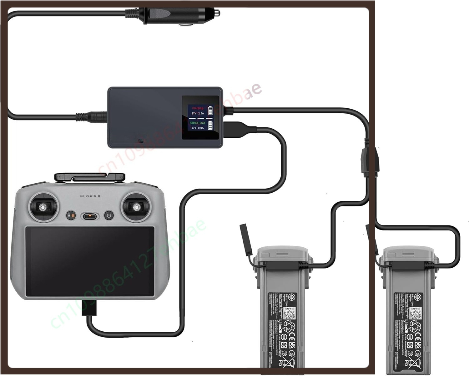 LCD battery car charger for DJ - Drone Charging Hub reseña y precio