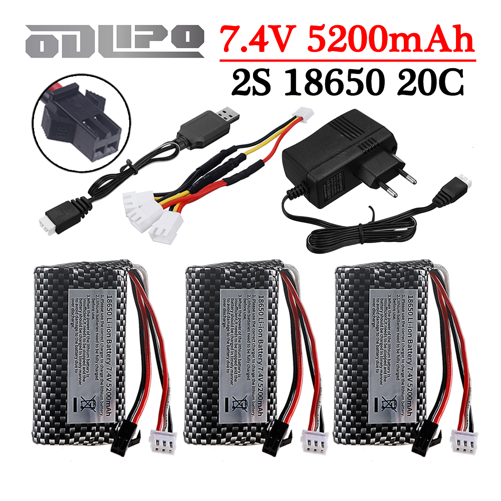 18650 7.4V 5200mAh Li-ion batt - Drone Battery Charger reseña y precio