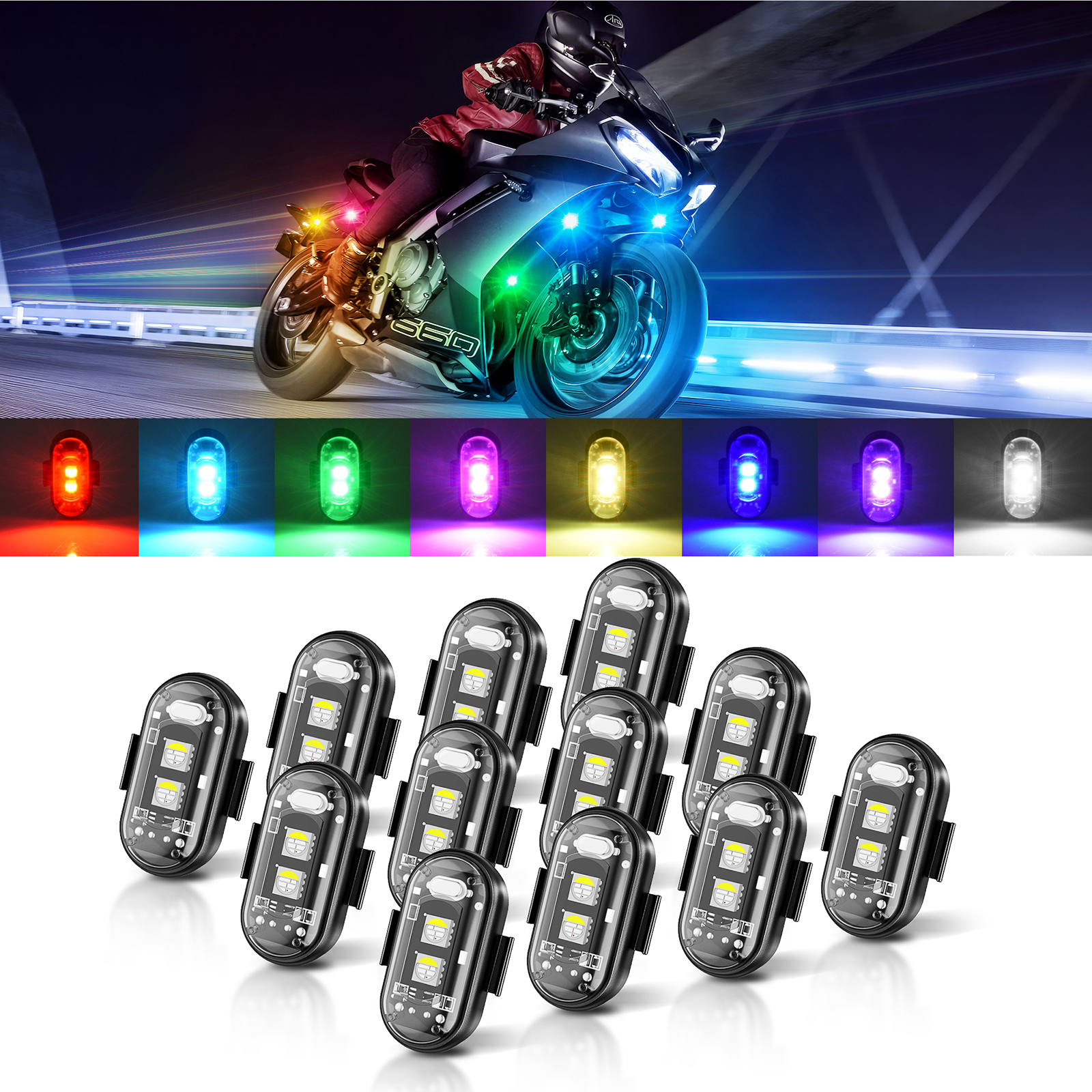 MICTUNING Wireless LED Strobe  - Drone Strobe Light reseña y precio