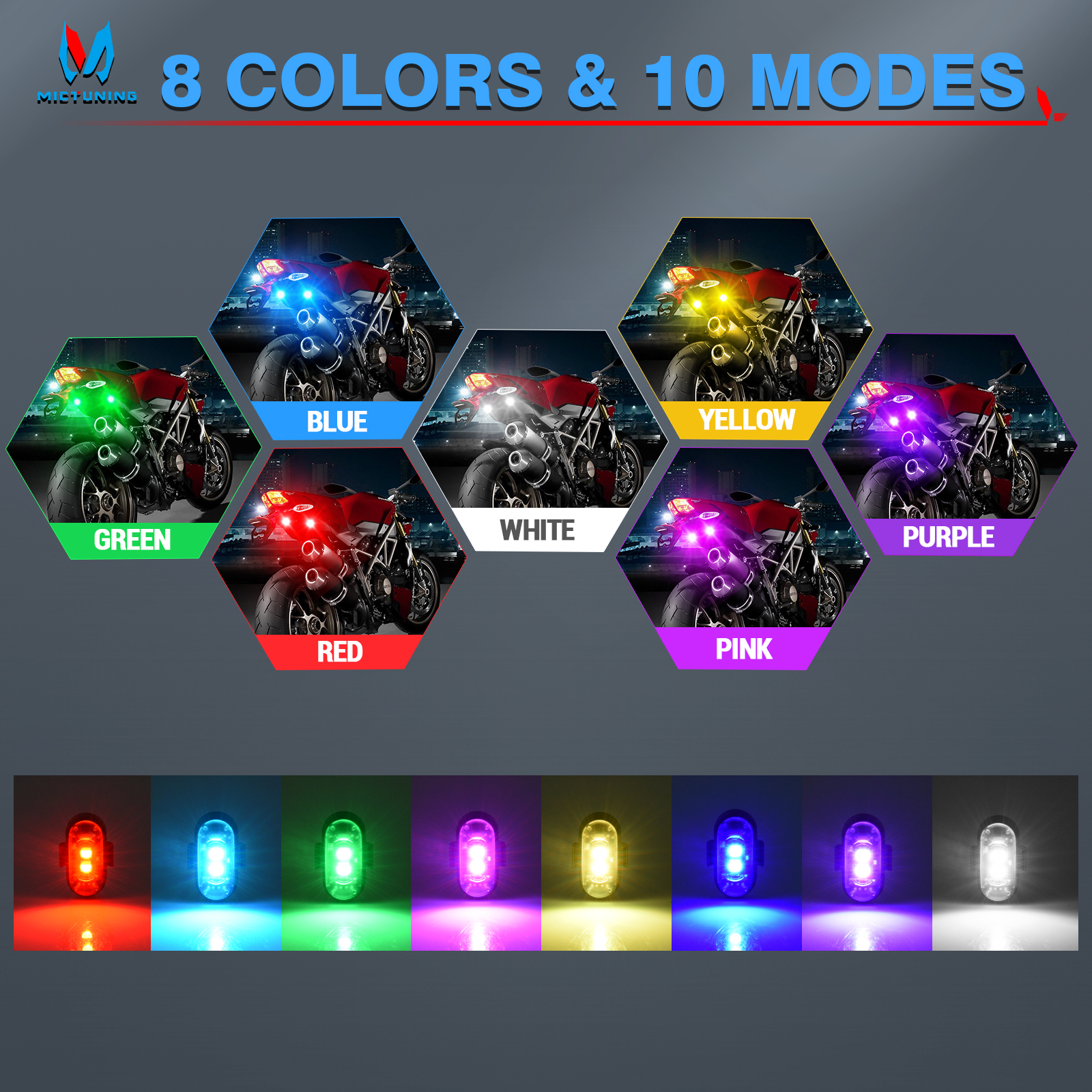 MICTUNING Wireless LED Strobe  - Drone Strobe Light reseña y precio