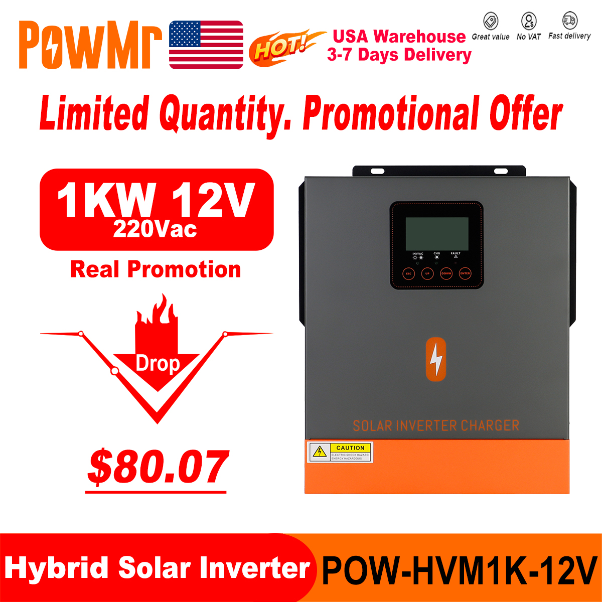 Clearance Sale 1KW Hybrid Sola - Drone Solar Charger reseña y precio