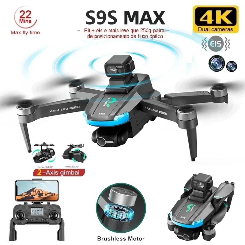 NEW S9S MAX MINI Drone 4K 2-Ax - Drone Controller Screen reseña y precio