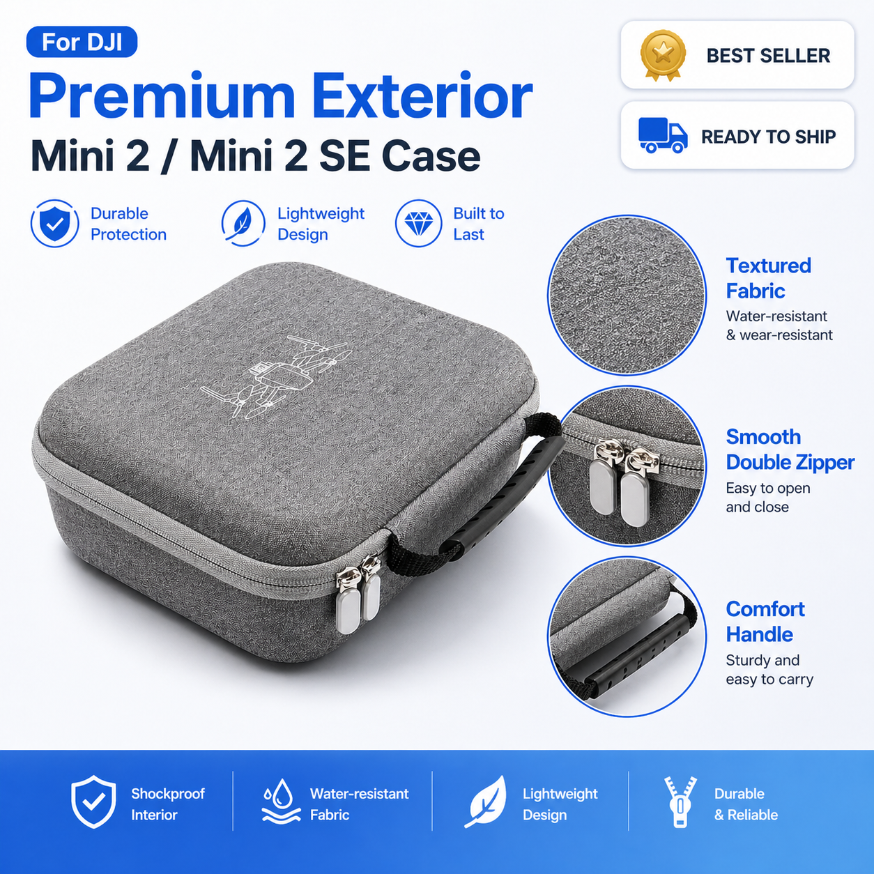 DJI Mini 2/SE Hard Shell Case  - Drone Hard Shell Case reseña y precio