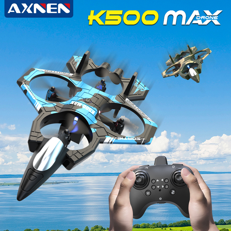 AXNEN K500 MAX RC Plane Fighte - Drone Beacon Light reseña y precio