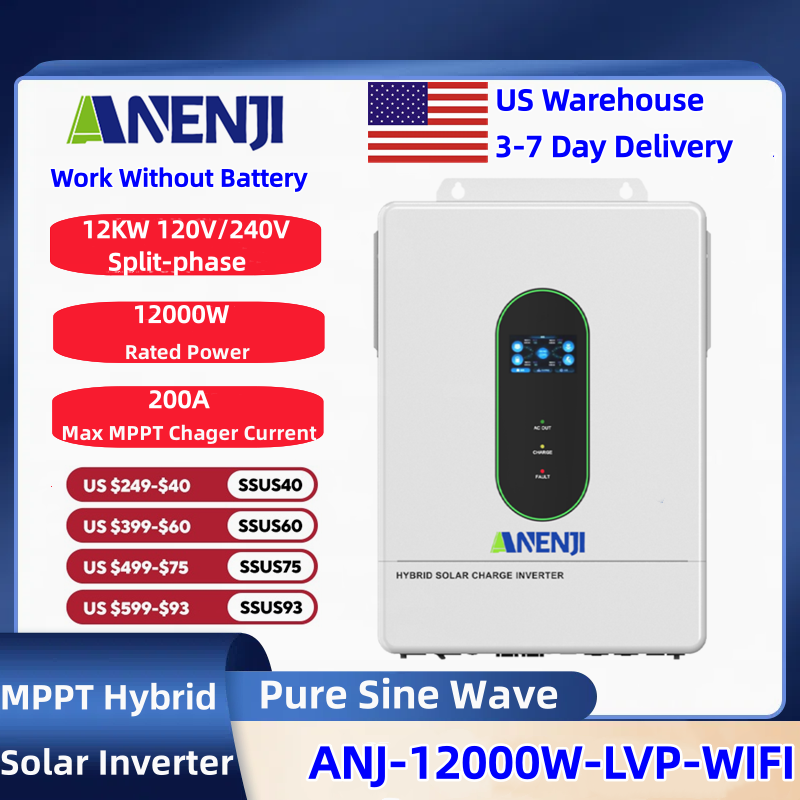 ANENJI 120V/240V 12KW Split-ph - Drone Solar Charger reseña y precio