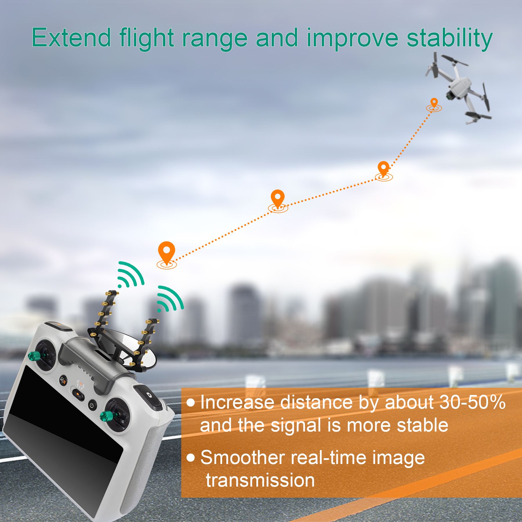 Antenna Signal Booster with Br - Drone Tablet Mount reseña y precio