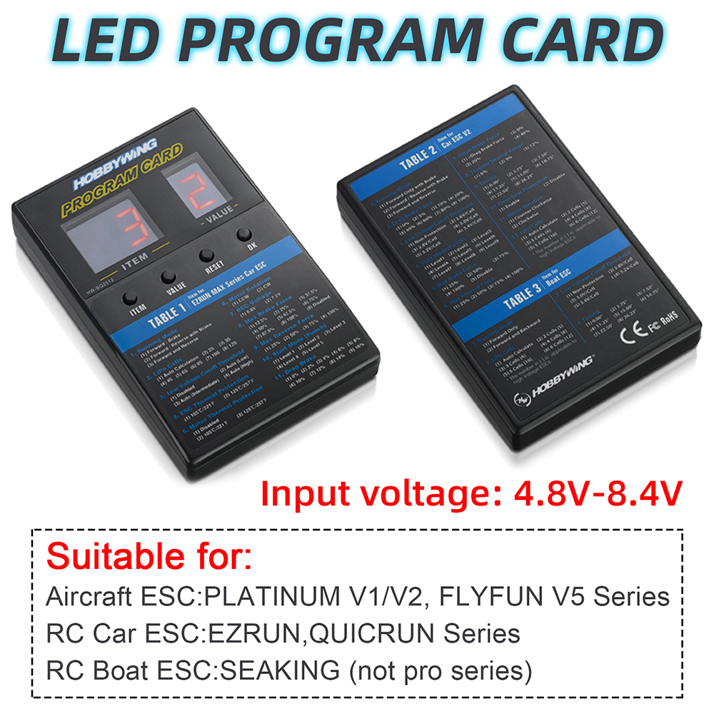 HOBBYWING Program Card LCD/LED - Drone Beacon Light reseña y precio