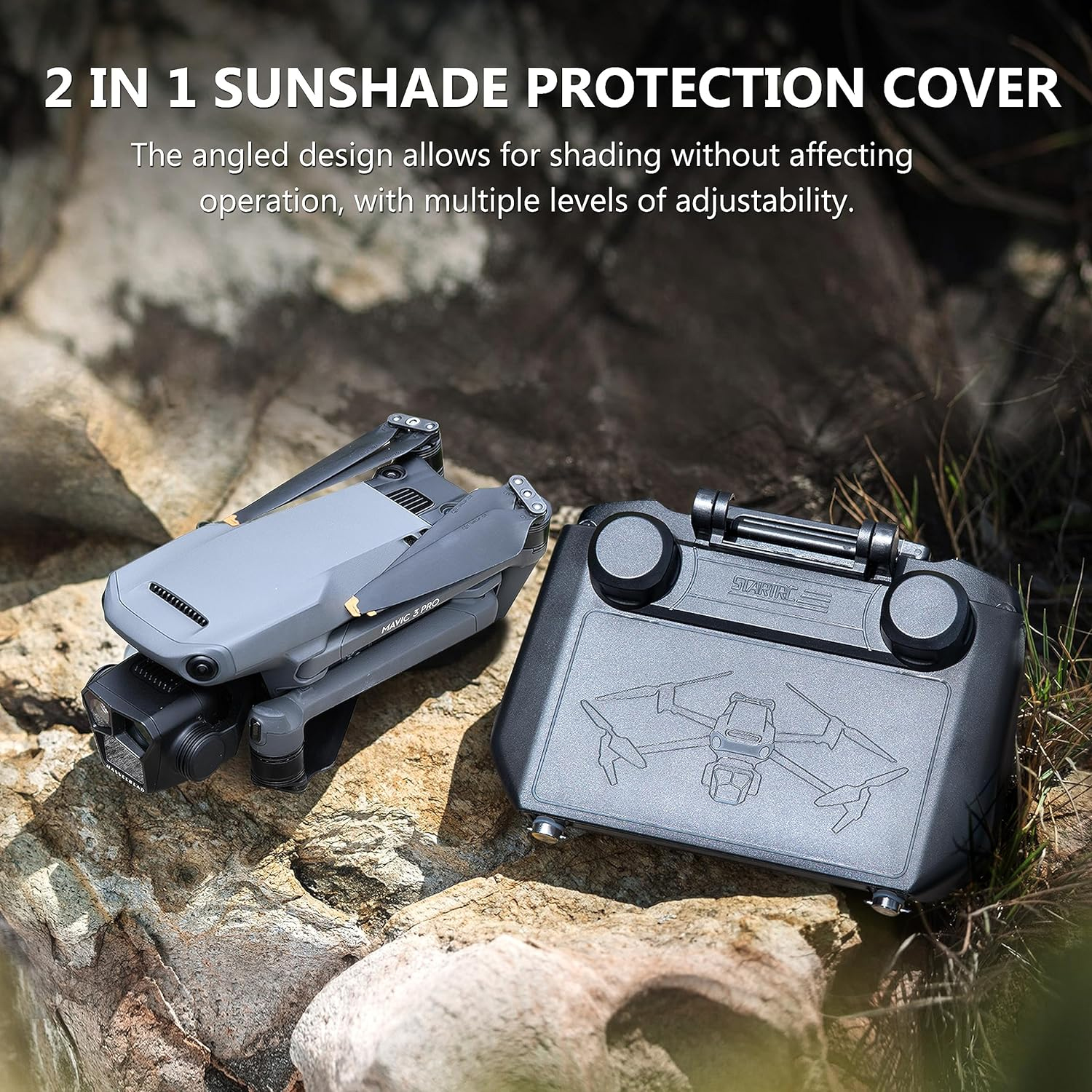 2-in-1 Sun Hood & Joystick Cov - Drone Joystick Cover reseña y precio