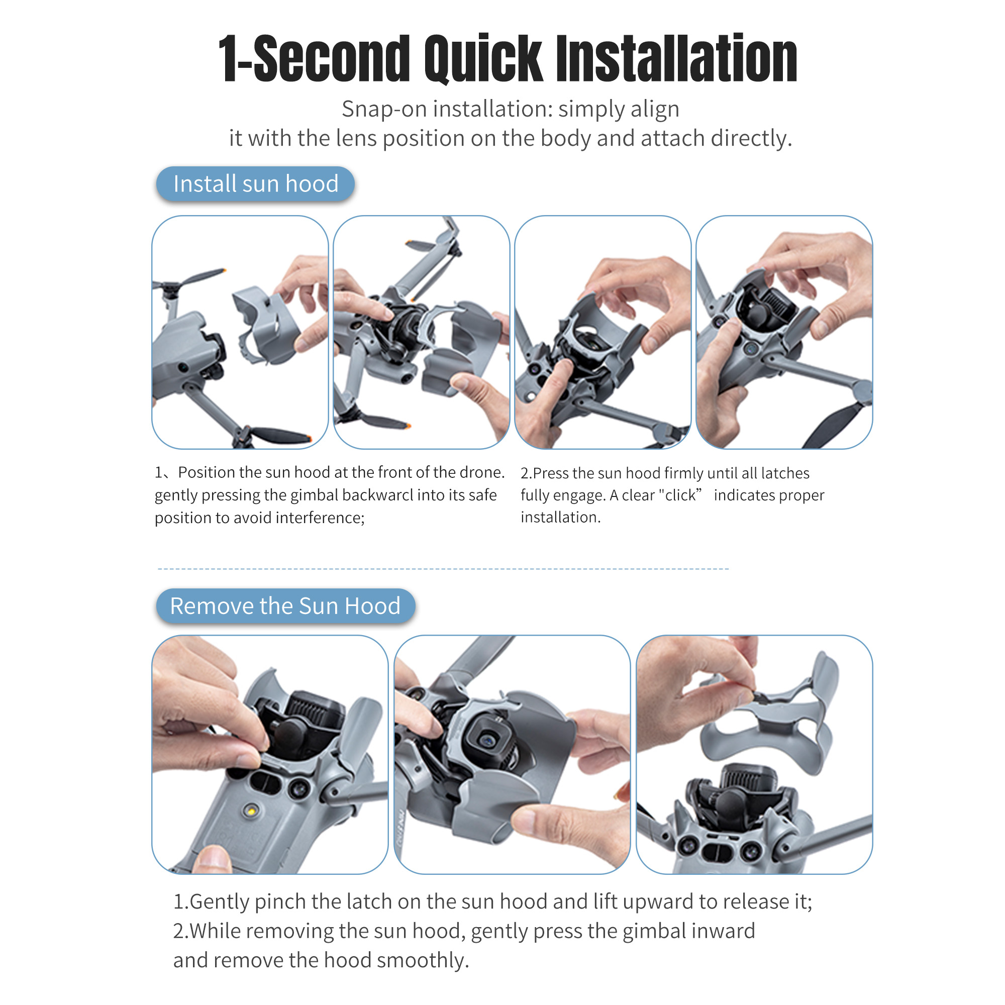 Sunshade Lens Hood For DJI Min - Drone Sun Shade reseña y precio