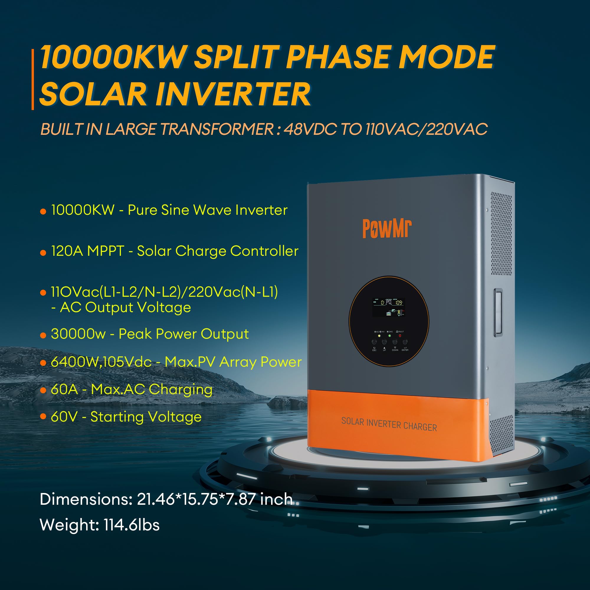 PowMr Split Phase 10KW Hybrid  - Drone Solar Charger reseña y precio