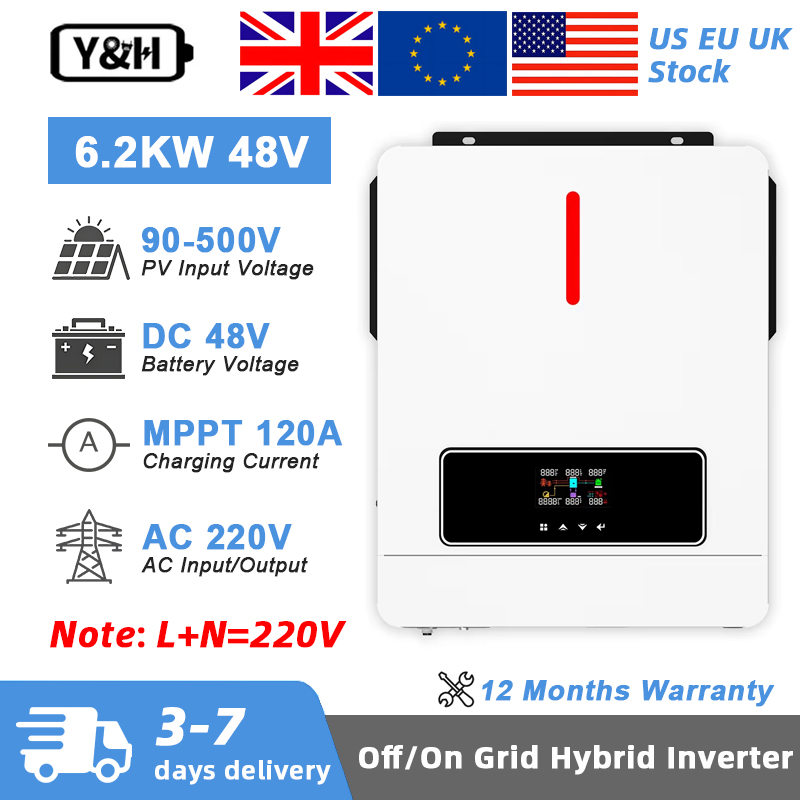 Y&H 6.2KW Hybrid Solar Inverte - Drone Solar Charger reseña y precio
