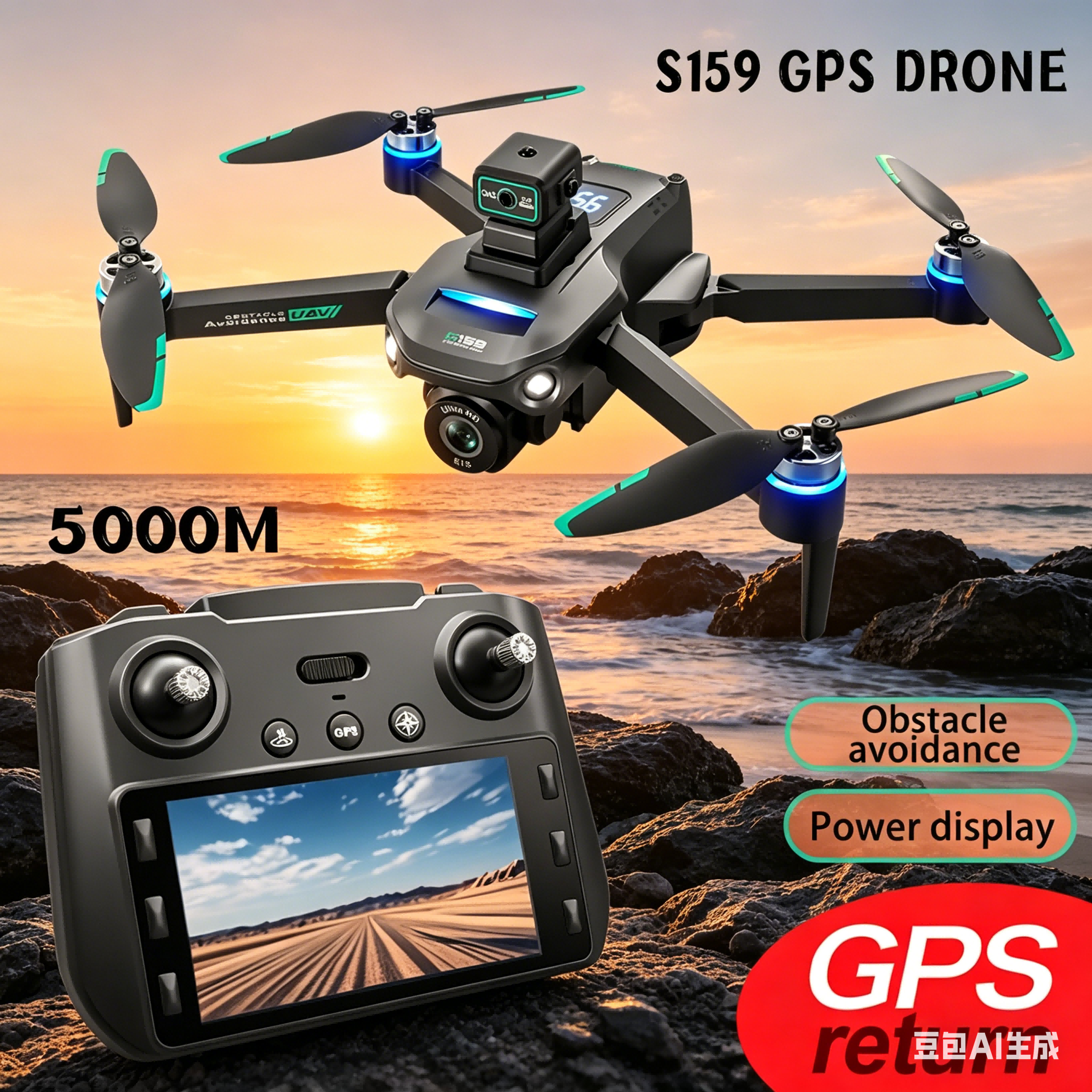 S159 GPS Drone 4K Profesional  - Drone Power Bank reseña y precio