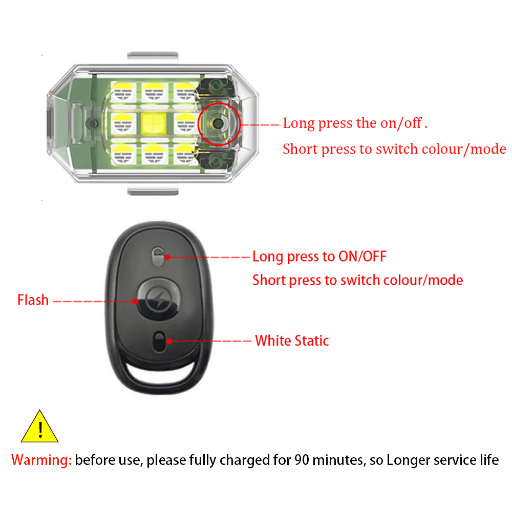 1/2/4pcs Wireless LED Drone St - Drone Beacon Light reseña y precio